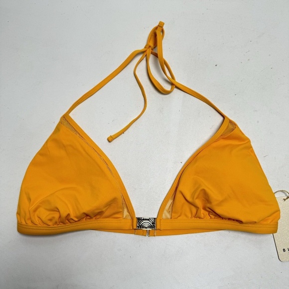 NEW BLUMOSS MAI MESH PANEL TRIANGLE BIKINI TOP- SUNSET Large - Picture 8 of 14